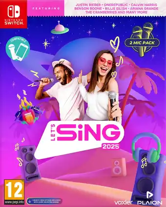 Amazon Let's Sing 2025 + 2 Microphones - International Edition - Nintendo Switch aanbieding