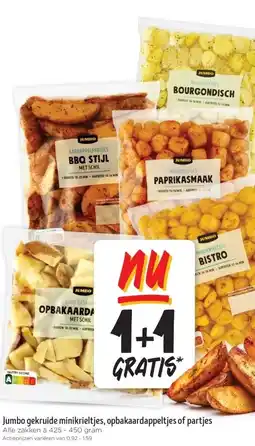 Jumbo Jumbo gekruide minikrieltjes, opbakaardappeltjes of partjes aanbieding