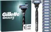 Bol.com Gillette Mach 3 - 1 Scheermes Voor Mannen - 12 Scheermesjes - Brievenbusverpakking aanbieding