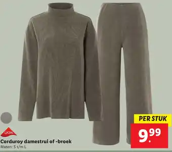 Lidl Corduroy damestrui of broek aanbieding