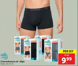 Lidl 2 herenboxers of slips aanbieding