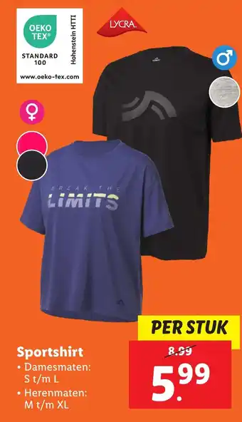 Lidl Sportshirt aanbieding