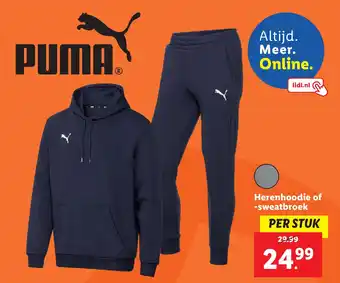 Lidl Herenhoodie of sweatbroek aanbieding