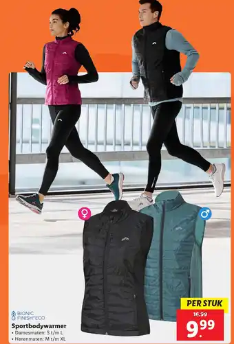 Lidl Sportbodywarmer aanbieding