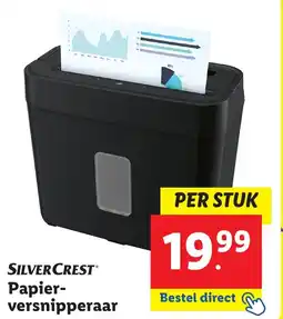 Lidl Silver crest Papier versnipperaar aanbieding