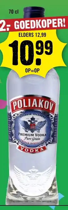 Dirck 3 POLIAKOV VODKA aanbieding