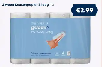 Flink G'woon Keukenpapier 2-laag 4st aanbieding