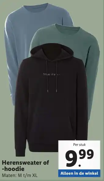 Lidl Herensweater of hoodie aanbieding