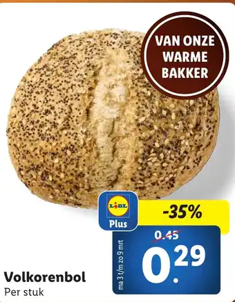 Lidl Volkorenbol aanbieding