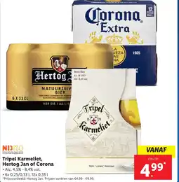 Lidl Tripel Karmeliet, Hertog Jan of Corona aanbieding