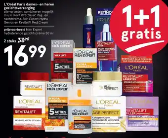 Etos L'Oreal Paris dames- en heren gezichtsverzorging aanbieding