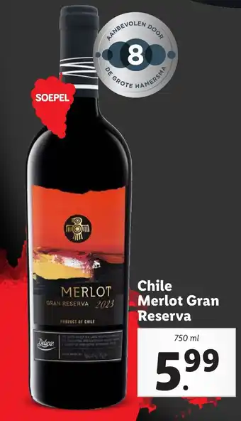 Lidl Chile Merlot Gran Reserva aanbieding