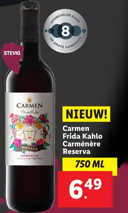 Lidl Carmen Frida Kahlo Carménère Reserva aanbieding