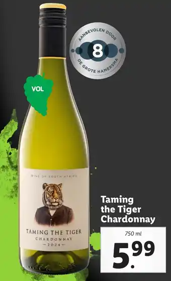 Lidl Taming the Tiger Chardonnay aanbieding