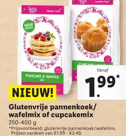 Lidl Glutenvrije pannenkoek/ wafelmix of cupcakemix aanbieding