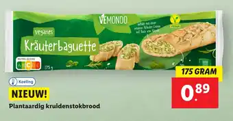 Lidl Plantaardig kruidenstokbrood aanbieding