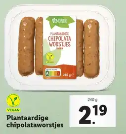 Lidl Plantaardige chipolataworstjes aanbieding