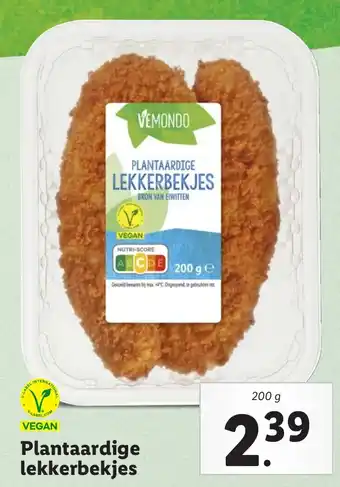 Lidl Plantaardige lekkerbekjes aanbieding