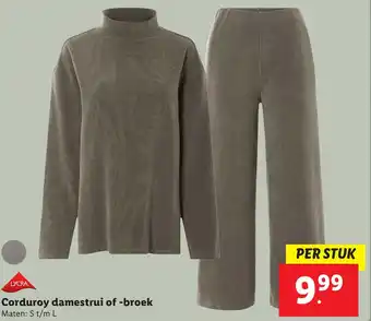 Lidl Corduroy damestrui of broek aanbieding