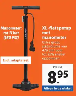 Lidl XL fietspomp manometer aanbieding