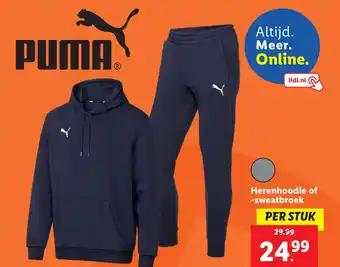 Lidl Herenhoodie of sweatbroek aanbieding