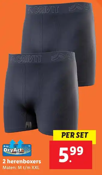 Lidl 2 herenboxers aanbieding