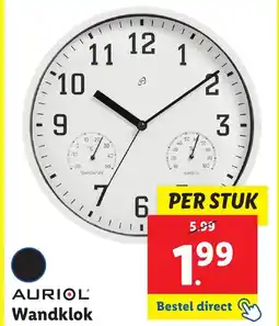 Lidl AURIOL Wandklok aanbieding