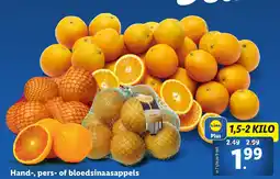 Lidl Hand, pers of bloedsinaasappels aanbieding