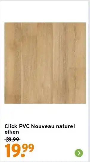 GAMMA Click PVC Nouveau naturel eiken aanbieding