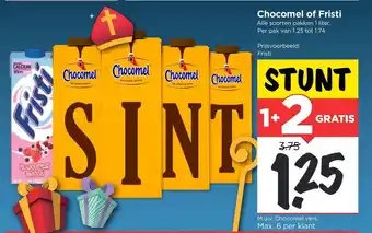 Vomar Voordeelmarkt Chocomel of Fristi 3*1L aanbieding