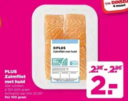 PLUS PLUS Zalmfilet met huid aanbieding