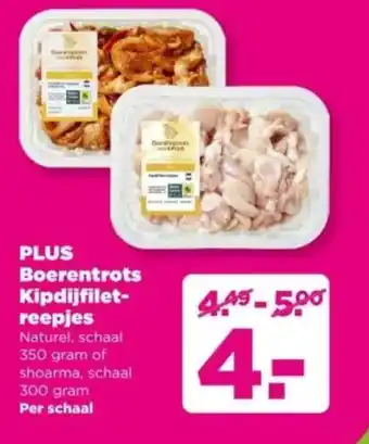 PLUS PLUS Boerentrots Kipdijfilet reepjes aanbieding