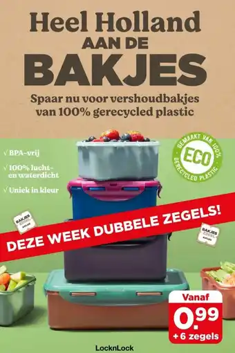 PLUS Spaar nu voor vershoudbakjes van 100% gerecycled plastic aanbieding