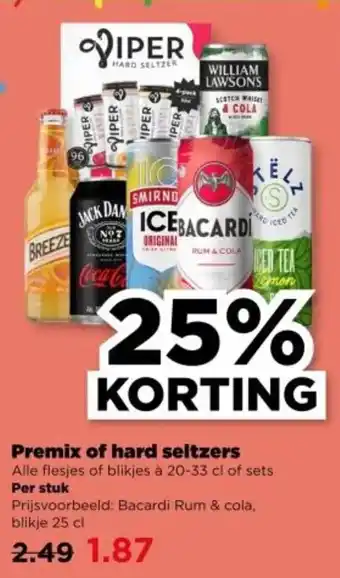 PLUS Premix of hard seltzers aanbieding