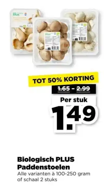 PLUS Biologisch PLUS Paddenstoelen aanbieding