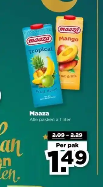 PLUS Maaza aanbieding