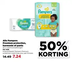 PLUS Alle Pampers Premium protection, harmonie of pants aanbieding