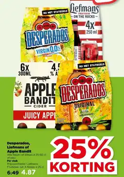 PLUS Desperados, Liefmans of Apple Bandit aanbieding