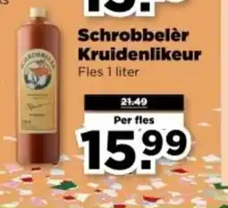 PLUS Schrobbelèr Kruidenlikeur aanbieding