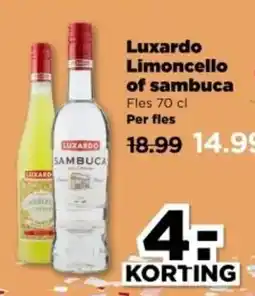 PLUS Luxardo Limoncello of sambuca aanbieding