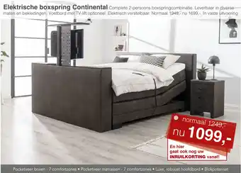 Woonsquare Elektrische boxspring Continental aanbieding