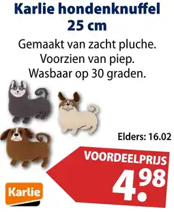 Huisdier Voordeelshop Karlie hondenknuffel aanbieding