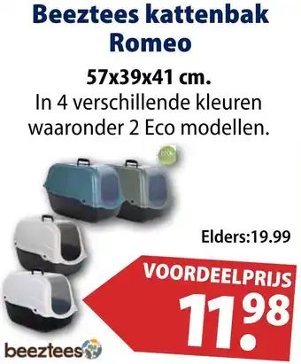 Huisdier Voordeelshop Beeztees kattenbak Romeo aanbieding