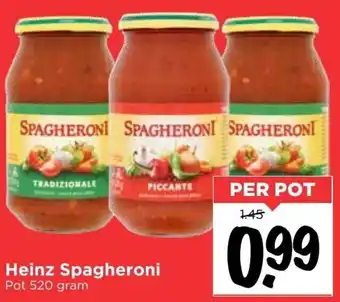 Vomar Voordeelmarkt Heinz Spagheroni 520g aanbieding