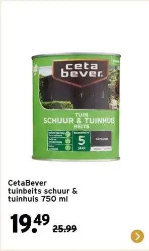 GAMMA CetaBever tuinbeits schuur & tuinhuis 750 ml aanbieding