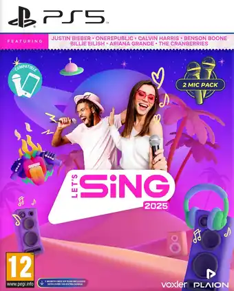 Amazon Let's Sing 2025 + 2 Microphones - International Edition - PlayStation 5 aanbieding