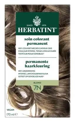 De Online Drogist Herbatint Permanente Haarkleuring 7N Blond aanbieding