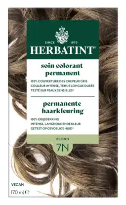 De Online Drogist Herbatint Permanente Haarkleuring 7N Blond aanbieding