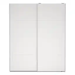 Leen Bakker Schuifdeurkast Bergamo - wit - 221x178,5x66,6 cm - Leen Bakker aanbieding