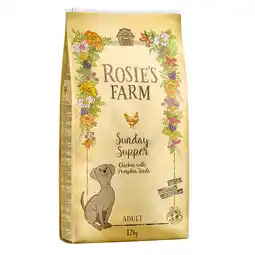 Zooplus 12kg Kip met Zoete Aardappel & Pompoenpitten Rosie's Farm Hondenvoer aanbieding